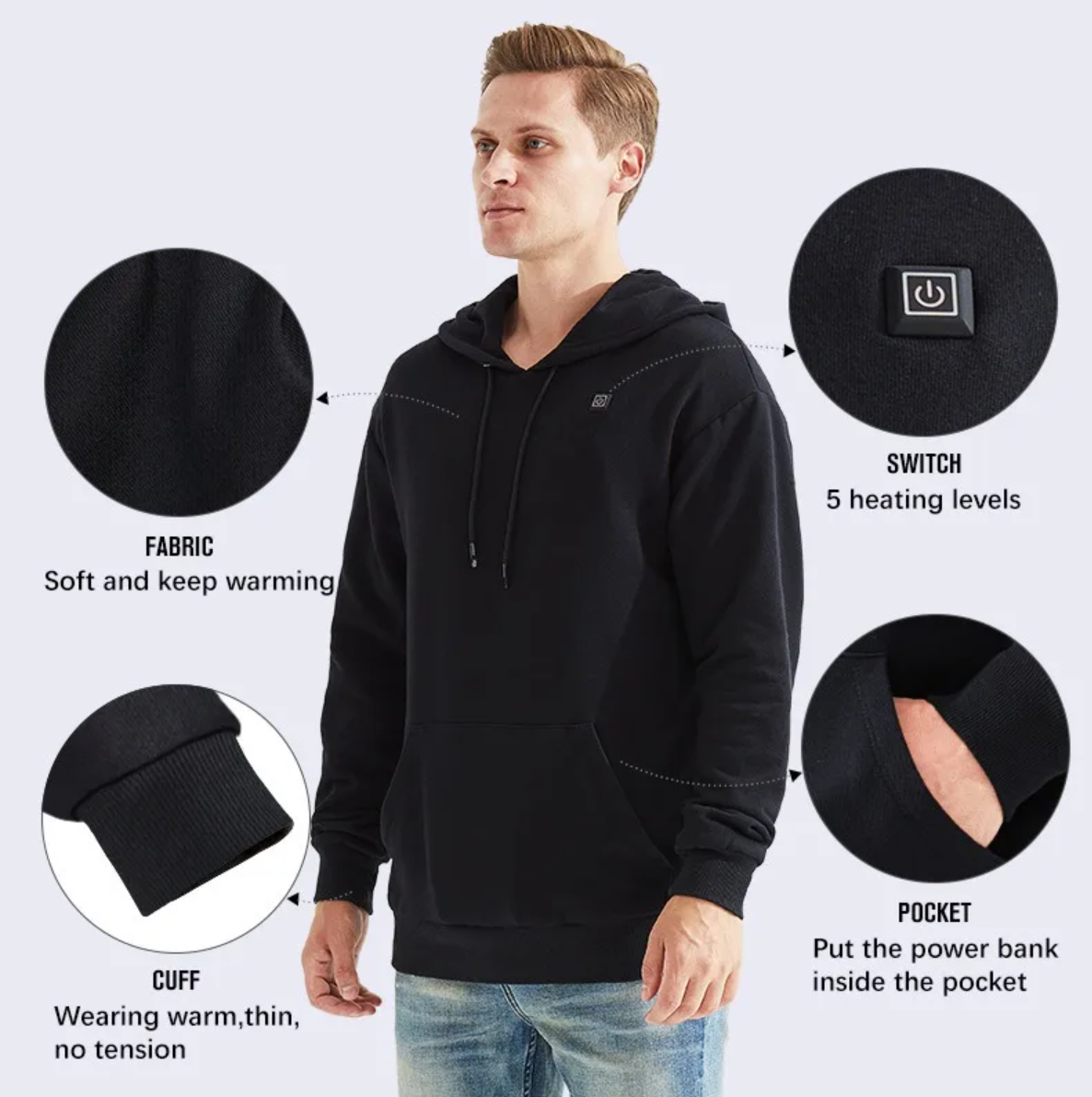 HeatWear - Verwarmbaar Unisex Hoodie