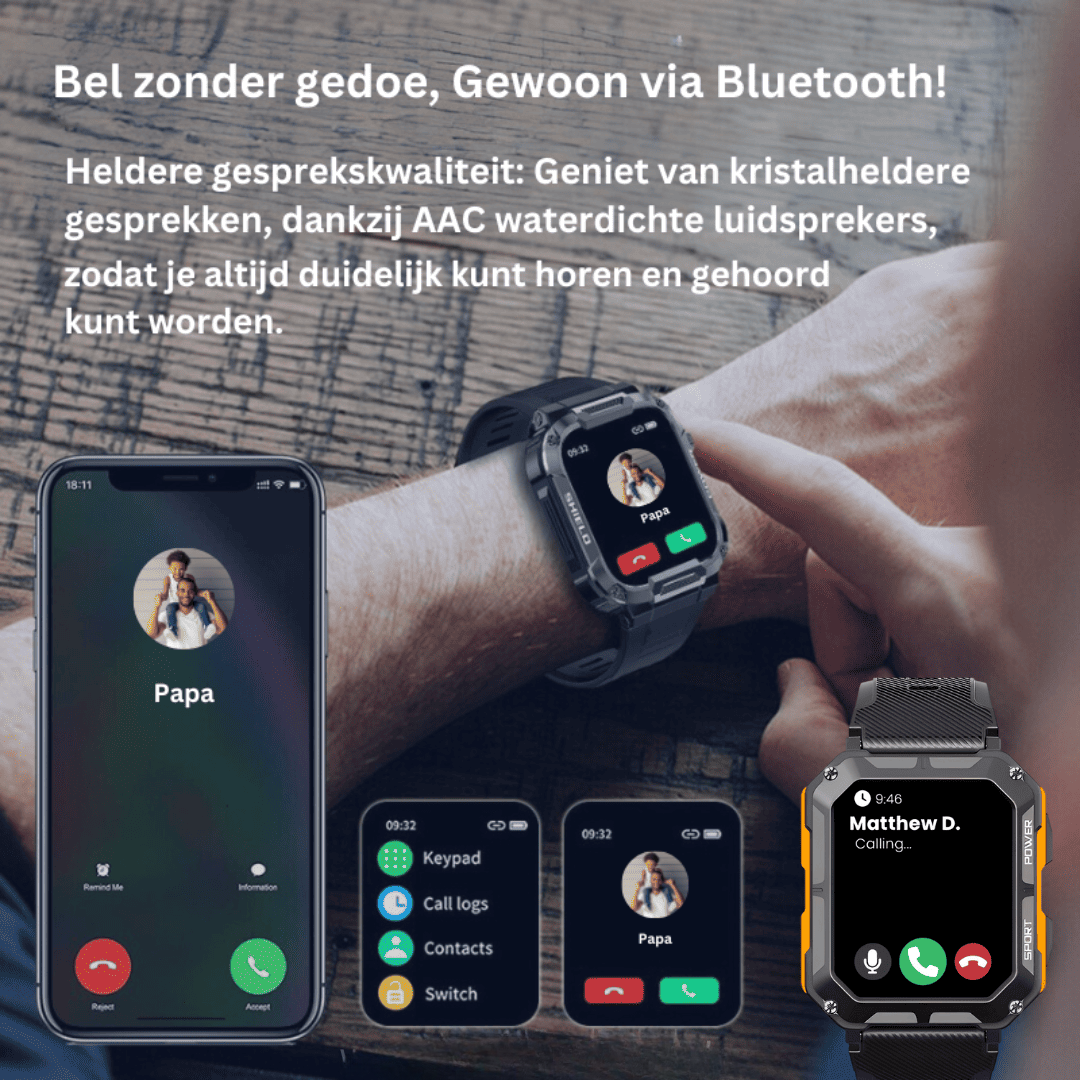 FlexiWatch Pro Onverwoestbare Smartwatch