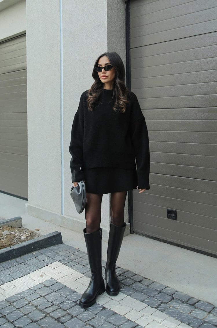 Velvet Sage | Tweedelig set trui en rok